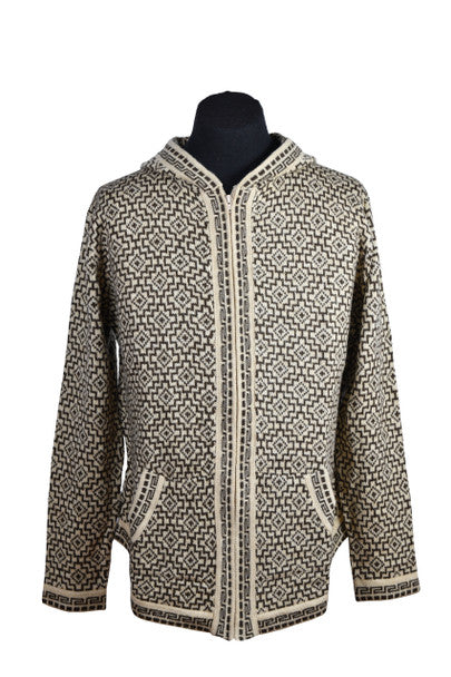 Alpaca Hooded Knit Sweater Chacana Inca