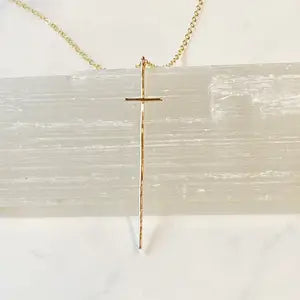 Modern Cross Necklace-14kt Gold Filled