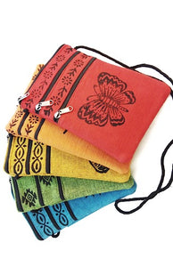 Three Zipper Passport Bag - Bag Cotton