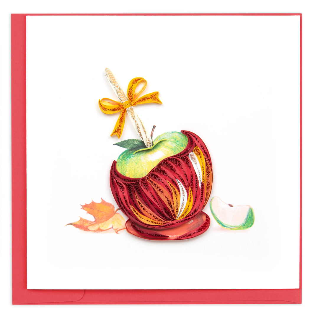 Quilled Candy Apple Greeting Card