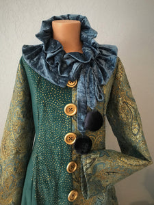 Blue Brocade Woman's Costume