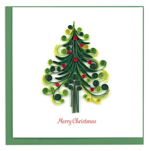 Quilled Christmas Tree Greeting Card