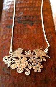 Two Birds Sterling Silver Necklace