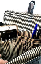 Load image into Gallery viewer, Double Pocket w/ Flap Closure - Bag Recycled Tire
