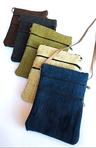 Saddle w/2 zips - Bag Hemp