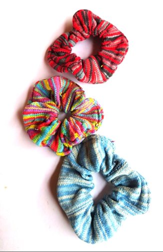 Cotton Stripes Scrunchie