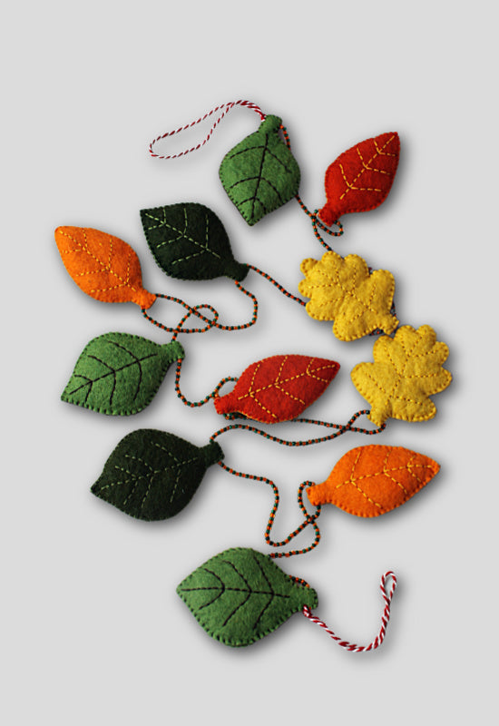 Felt Leaf Garland