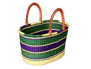 G-140 Oval Basket w/ Leather Handles