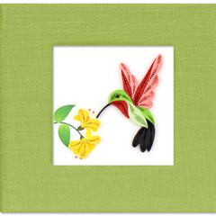 Quilled Hummingbird Sticky Note Pad Cover
