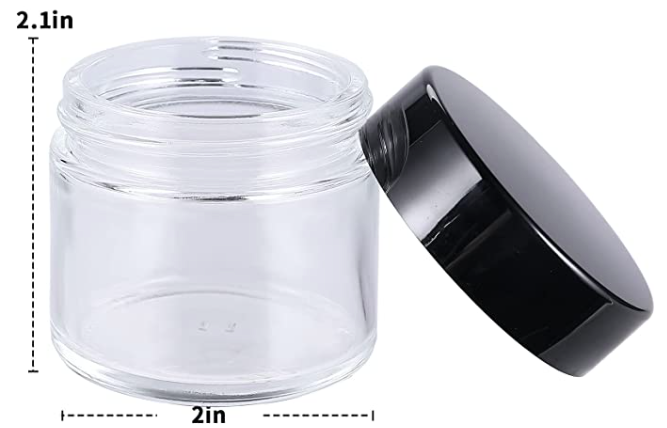 Glass Jars with Black Lids - 2 oz – The Cob Mercantile and Worlds Window