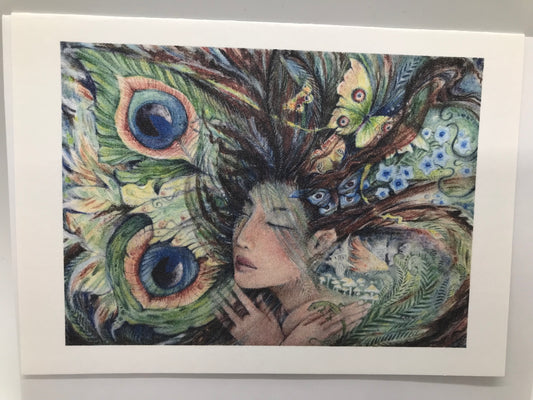 Liza Paizis 'Green Lady' Card