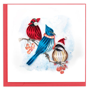 Quilled Snowbirds Holiday Card