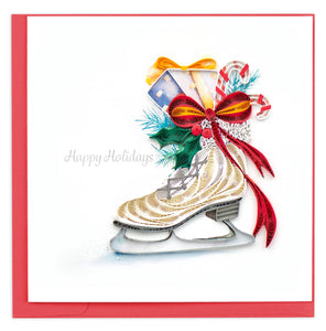 Quilled Winter Skate Holiday Card