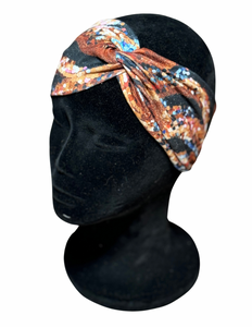 Multicolor and copper glitter headband