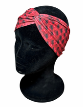 Load image into Gallery viewer, Red embroidered hearts headband

