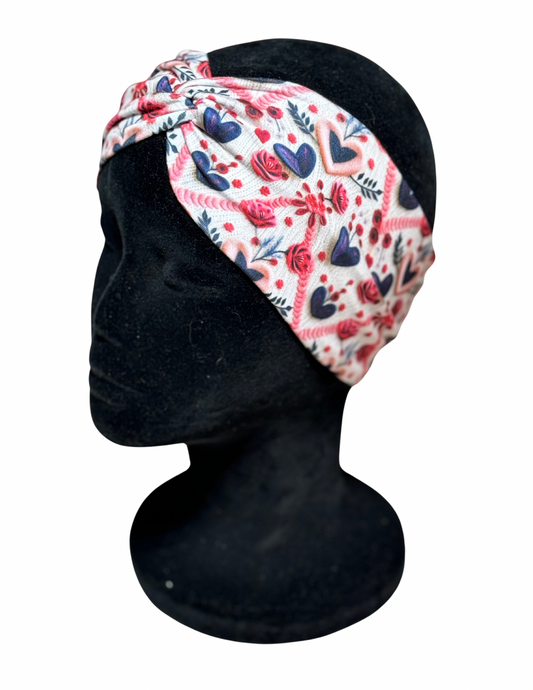 Roses and heart headband