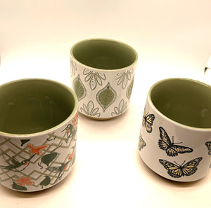 Planter, Ceramic 4" green design