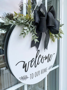 Welcome to our Home Door Hanger - White