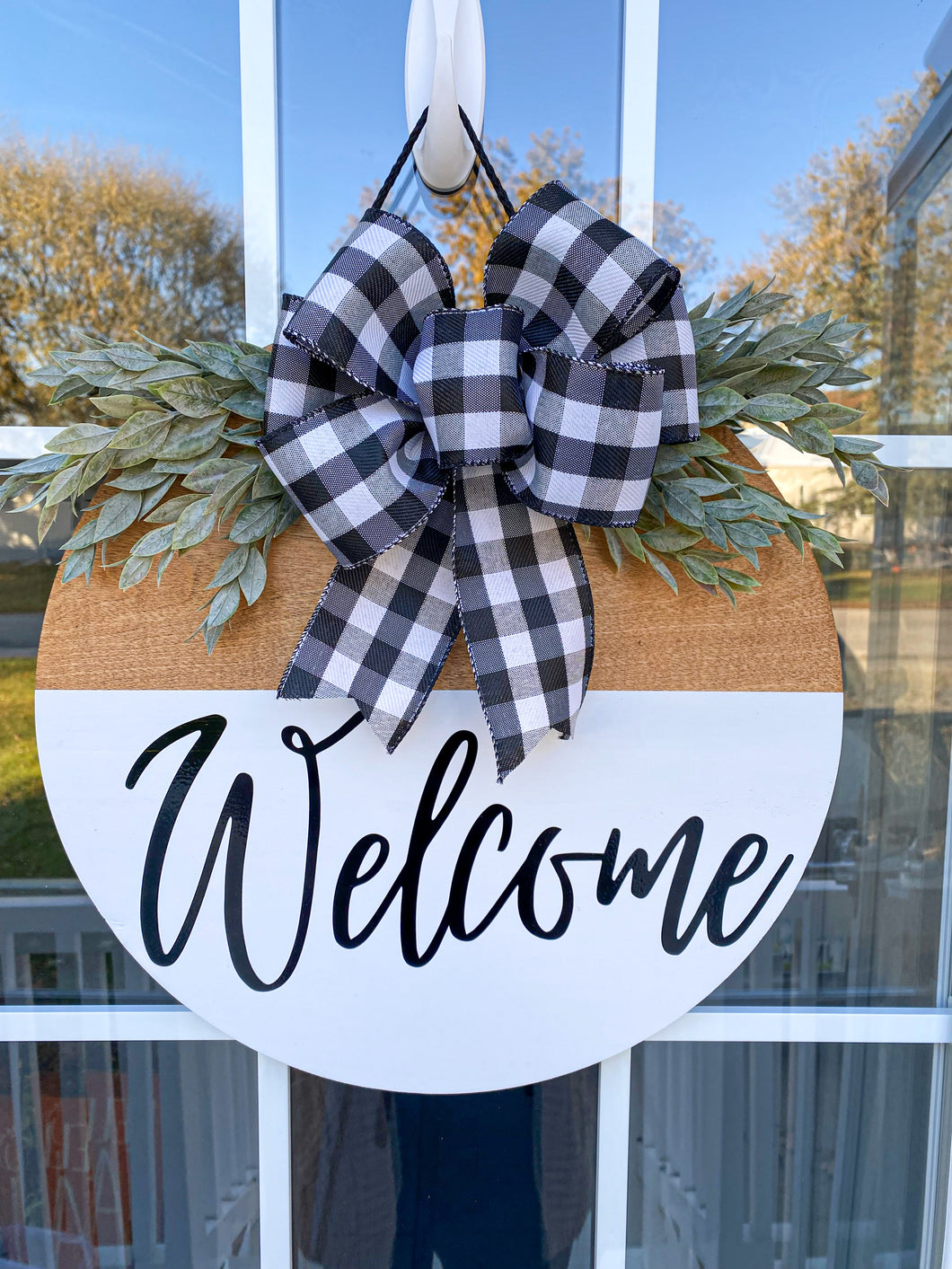 Welcome Door Hanger (White)