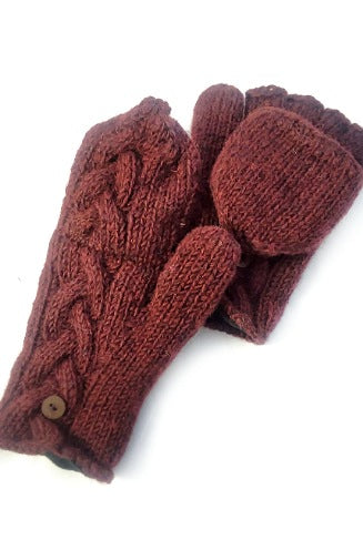 Fingerless gloves with mitten - Glittens