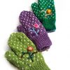 Load image into Gallery viewer, Flower Embroidery Knit Mitten
