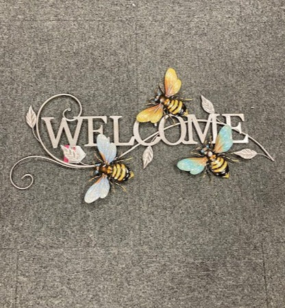Welcome Sign with Bees