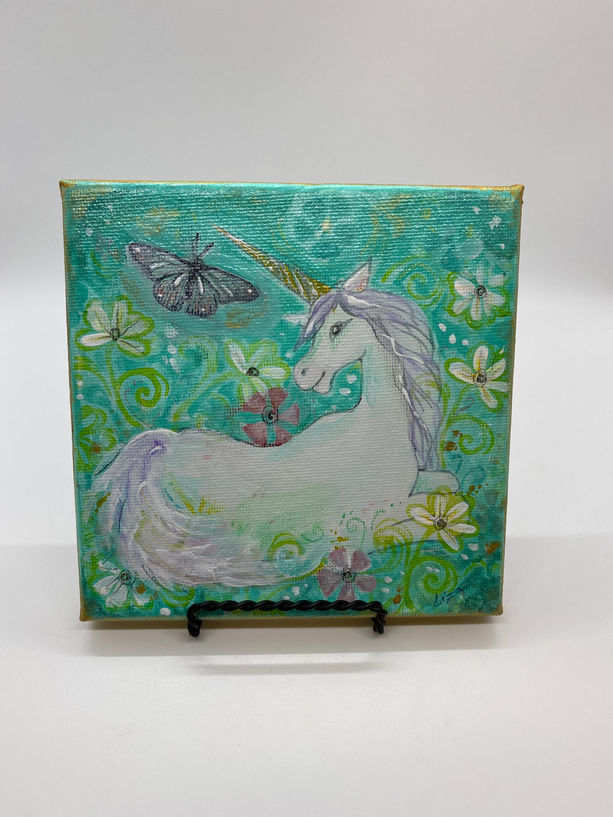 Liza Paizis 'Unicorn's Reverie' Original Painting