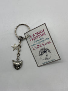 Liza Paizis Cat Face Keychain