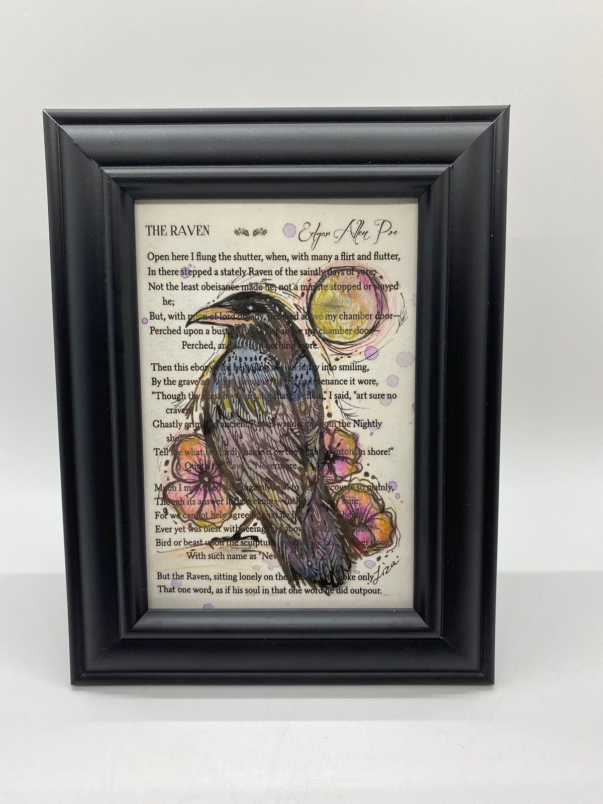 Liza Paizis The Raven Monotype Print