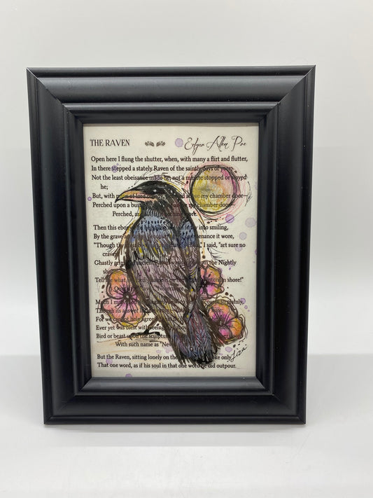 Liza Paizis The Raven Monotype Print