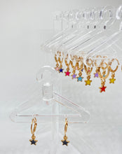 Load image into Gallery viewer, Star Hoop Earrings (multiple colors available)
