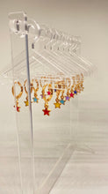 Load image into Gallery viewer, Star Hoop Earrings (multiple colors available)
