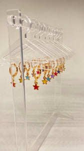 Star Hoop Earrings (multiple colors available)