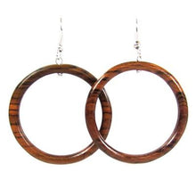 Load image into Gallery viewer, Wood Hoop Earrings
