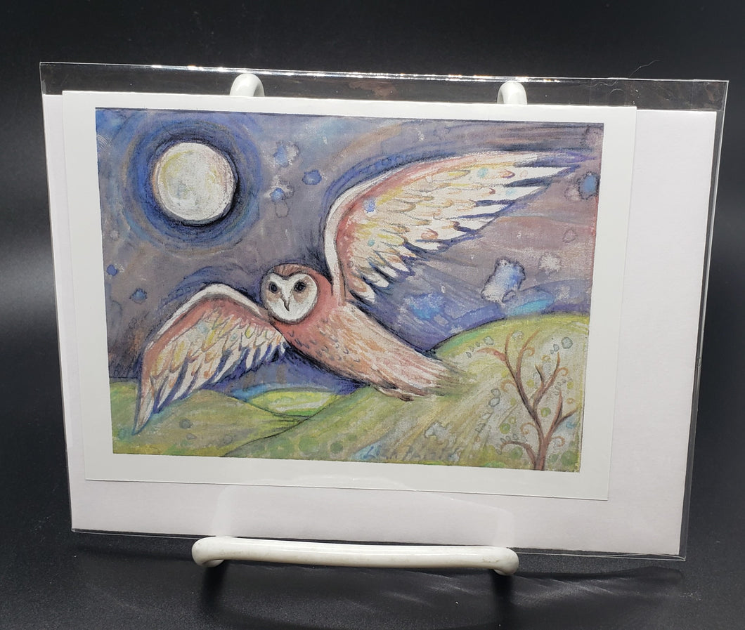 Liza Paizis 'Owl Flight' Card