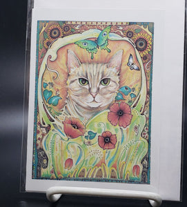 Liza Paizis 'Poppy Cat' Card