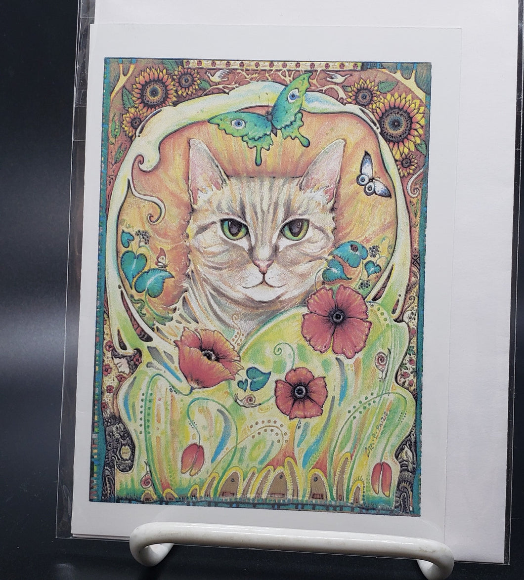 Liza Paizis 'Poppy Cat' Card