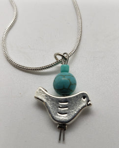 Liza Paizis Blue Bird Necklace