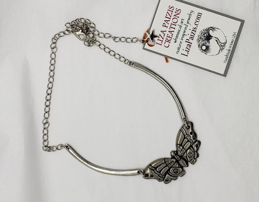 Liza Paizis Butterfly Choker Necklace