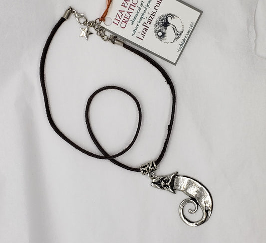 Liza Paizis Cat Pendant Necklace