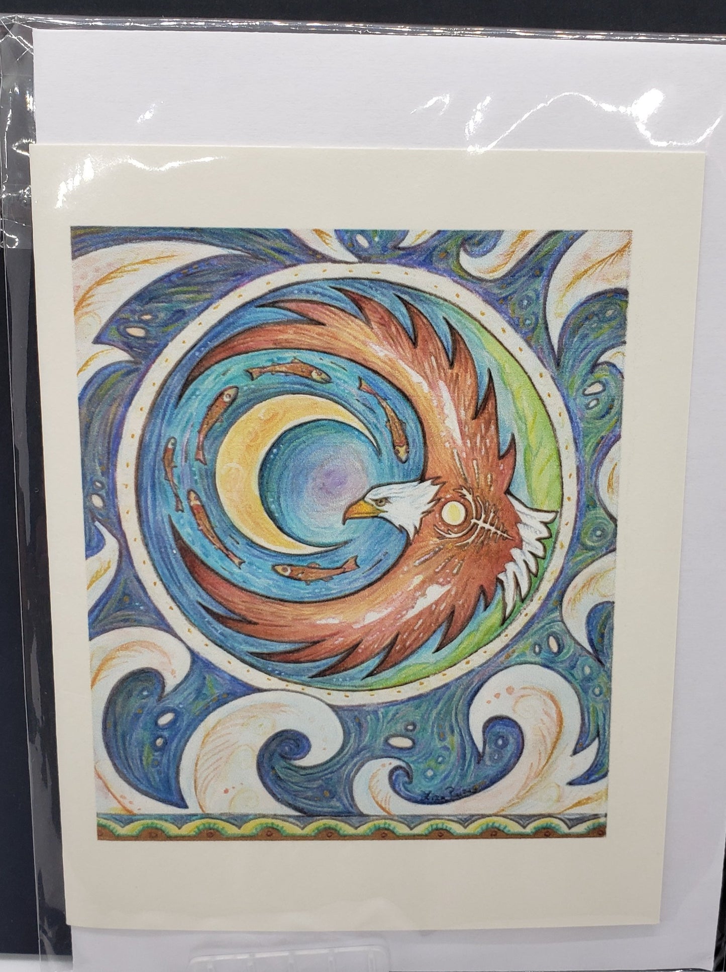 Liza Paizis 'Moon Eagle' Card