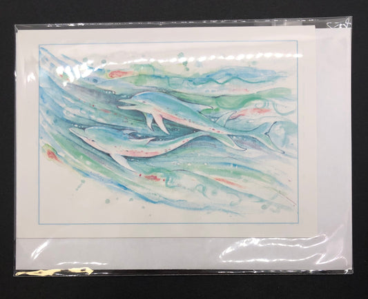 Liza Paizis 'Dolphins' Card
