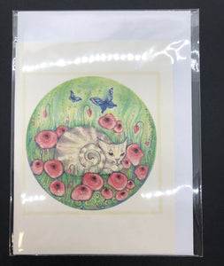 Liza Paizis 'Flower Cat' Card