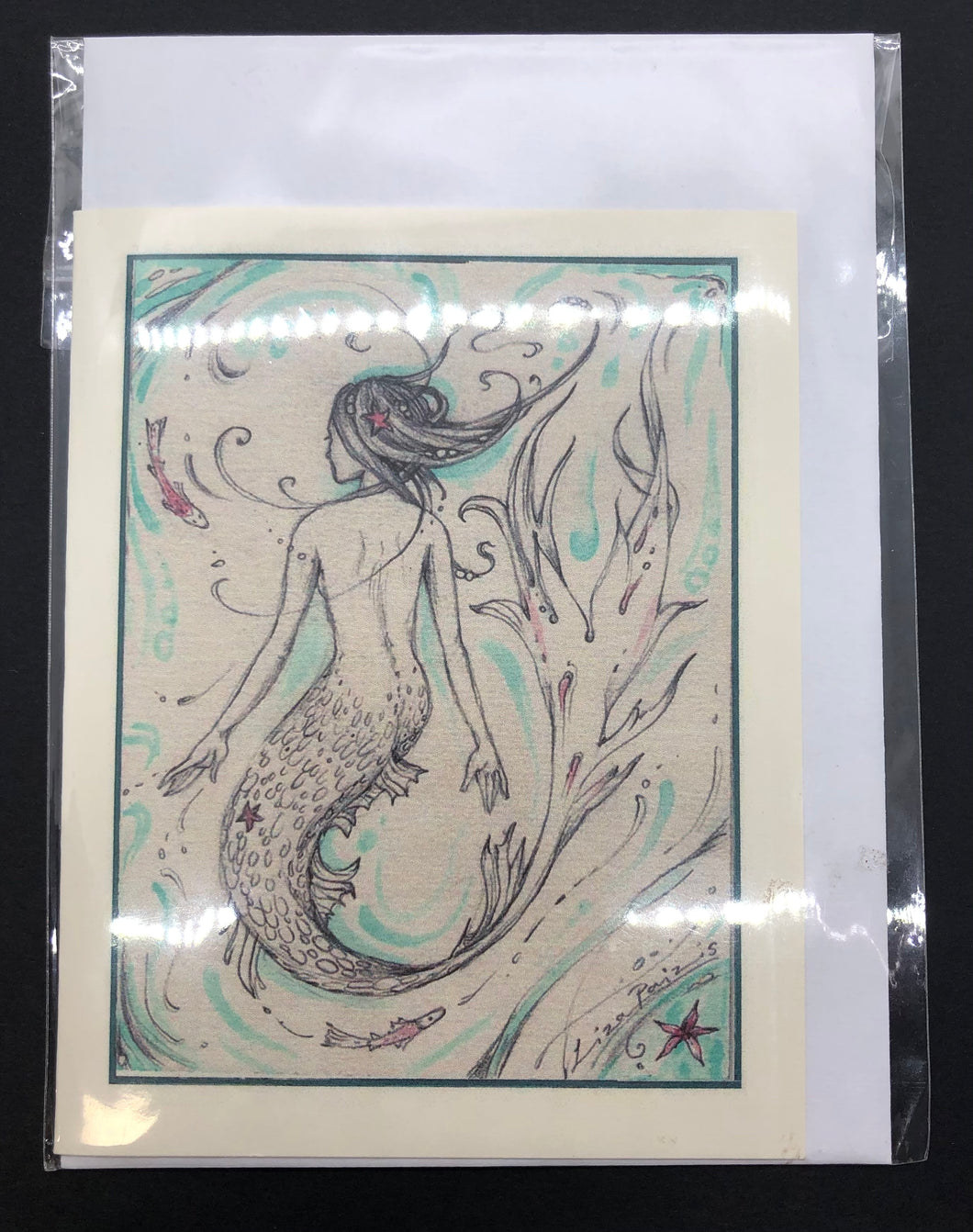 Liza Paizis 'Sea Maiden' Card