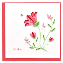 Quilled Be Mine Greeting Card
