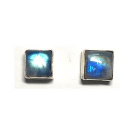 Sterling Earring Stud -square