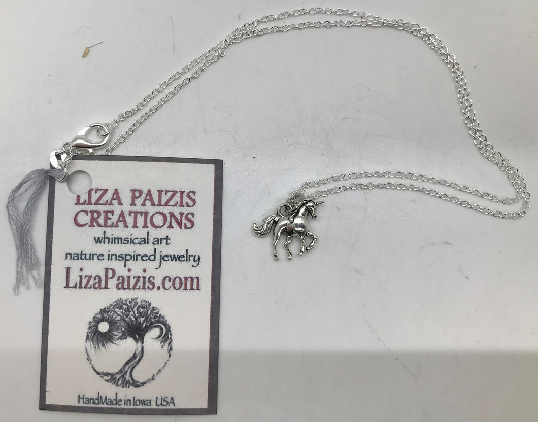 Liza Paizis Unicorn Pendant Necklace