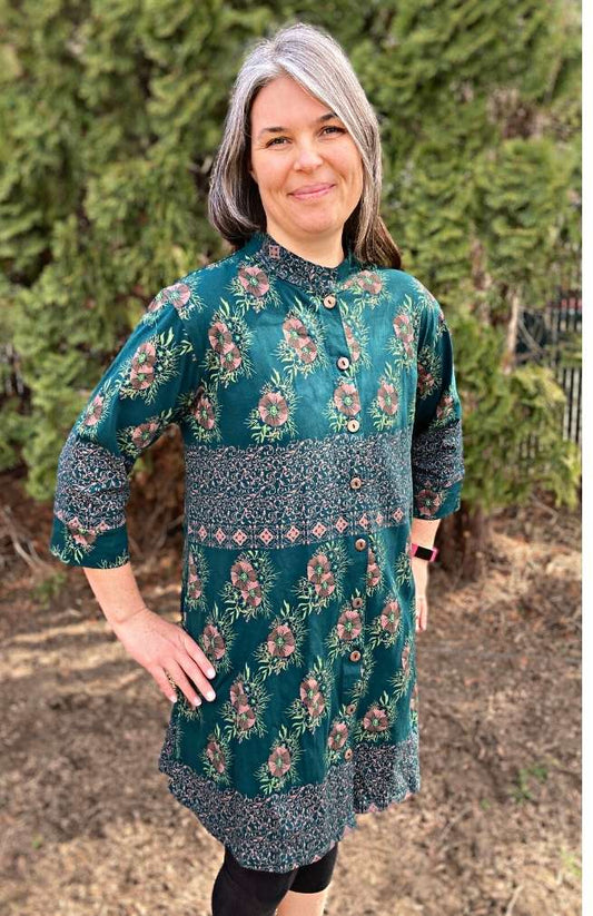 Tunic Style Shirt-Dress