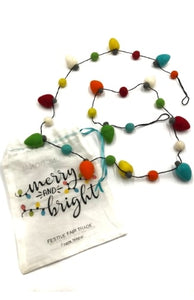 Felt Ball Garland - Christmas Lights