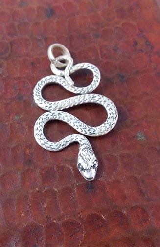 Sterling Silver Curvy Snake Pendant